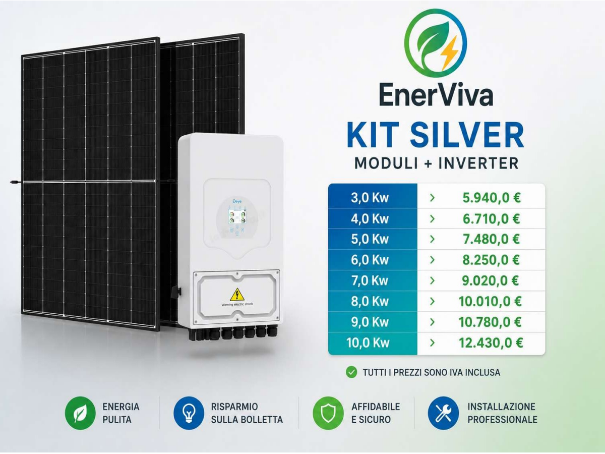 Kit Silver 6 kW - moduli + inverter